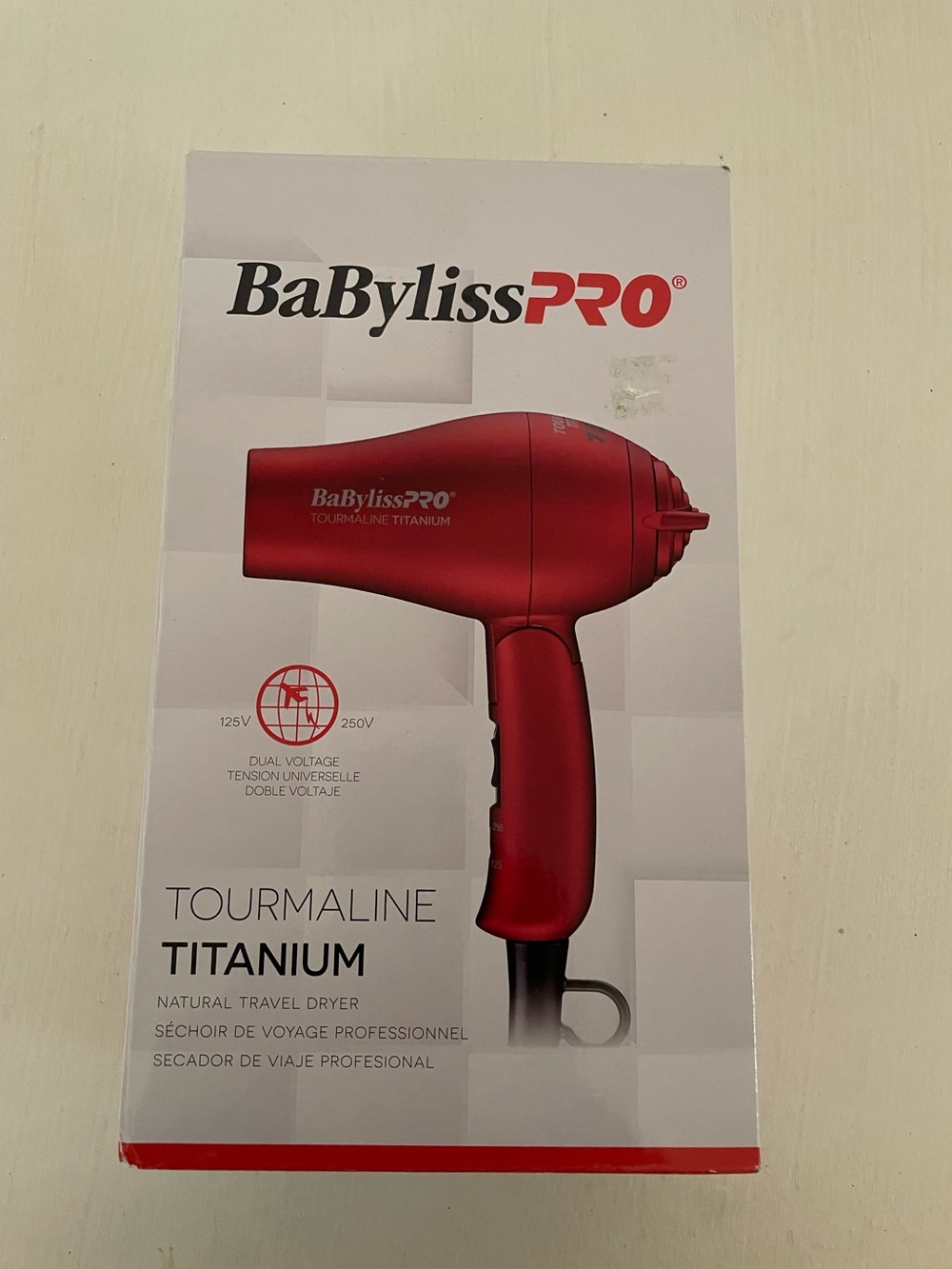 Brand new Babyliss Tourmaline Titanium Travel Hairdryer
